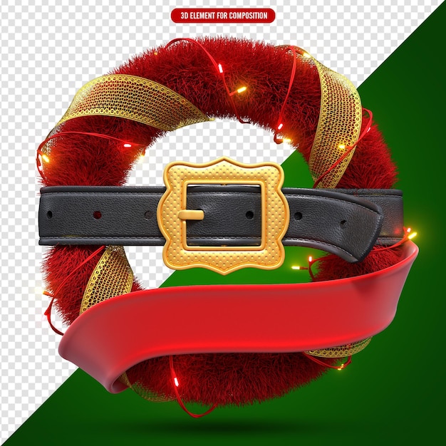 Christmas wreath with Santa's belt