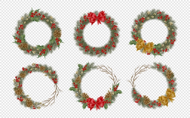 Christmas Wreaths Isolated Christmas Wreath Decoration