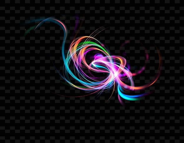 Chromatic Confluence Swirling Eddies of Multicolored Light Blend and C PNG Sparking Light Textureo