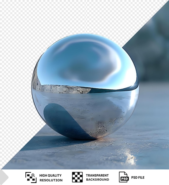 PSD chrome ball reflection transparent background