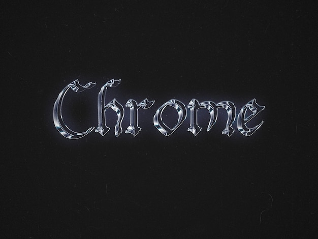 Chrome Text Effect