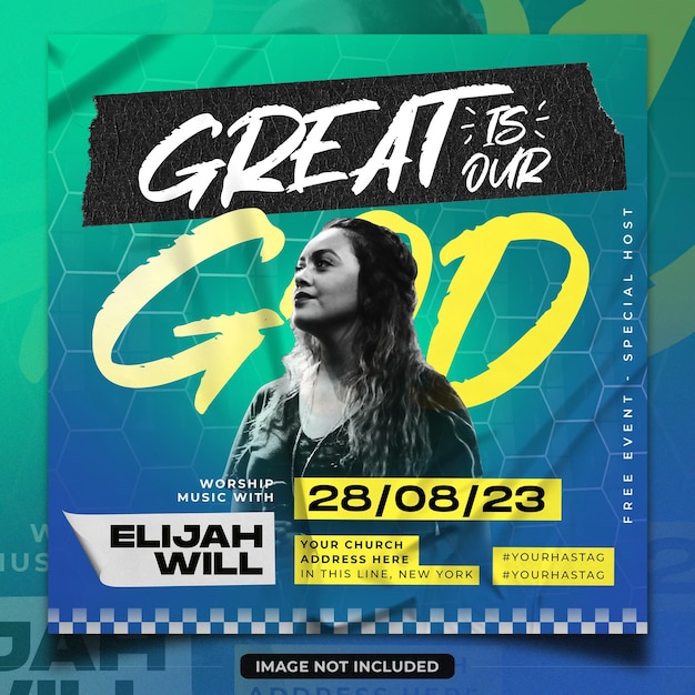 Church conference design flyer template