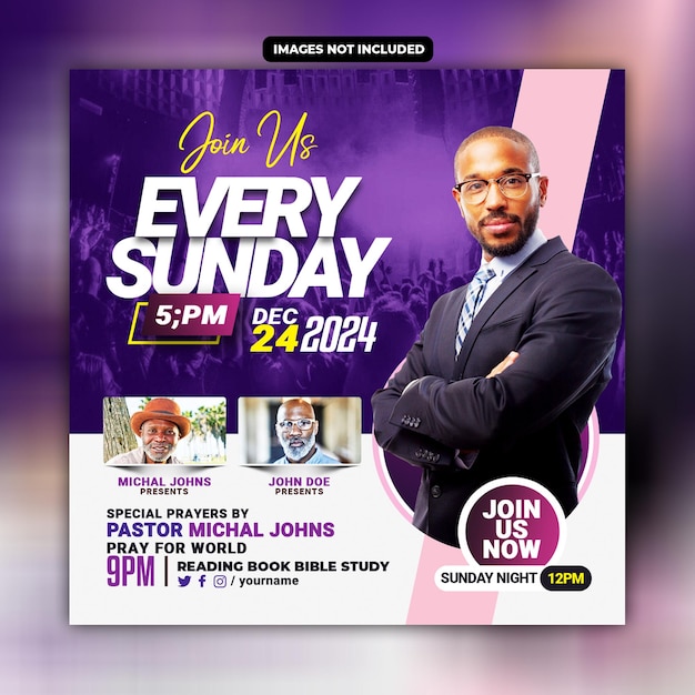 Church Flyer social media post template