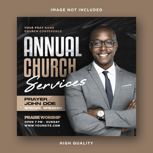 Church flyer template poster design