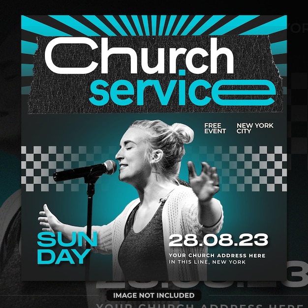 Church service christianity event post