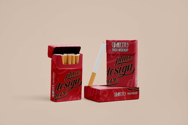 PSD cigarette packaging mockup design