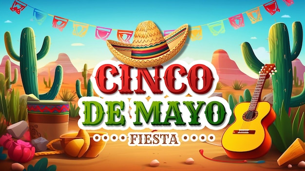 Cinco de Mayo Means 5 Mei a festival in Mexico Suitable for Poster Design Greeting Card etc