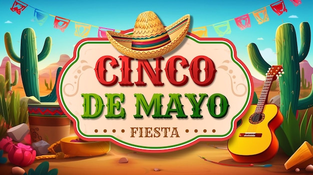 Cinco de Mayo Means 5 Mei a festival in Mexico Suitable for Poster Design Greeting Card etc