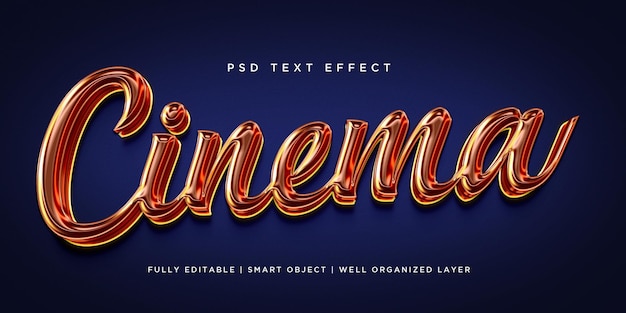 Cinema 3d style text effect