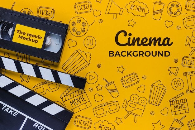 Cinema background concept old tape