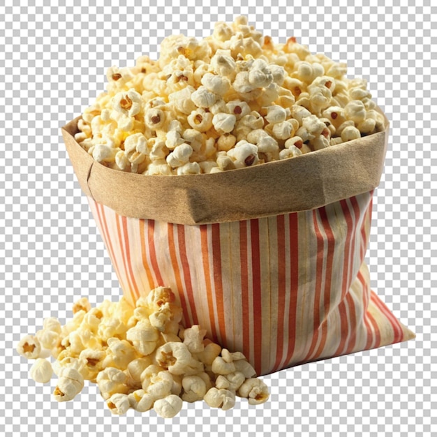 Cinema food popcorn in disposable bowl