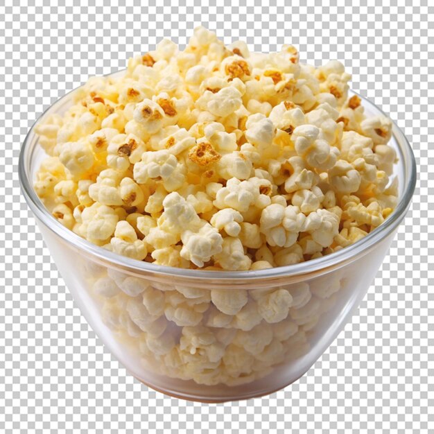 Cinema food popcorn in disposable bowl