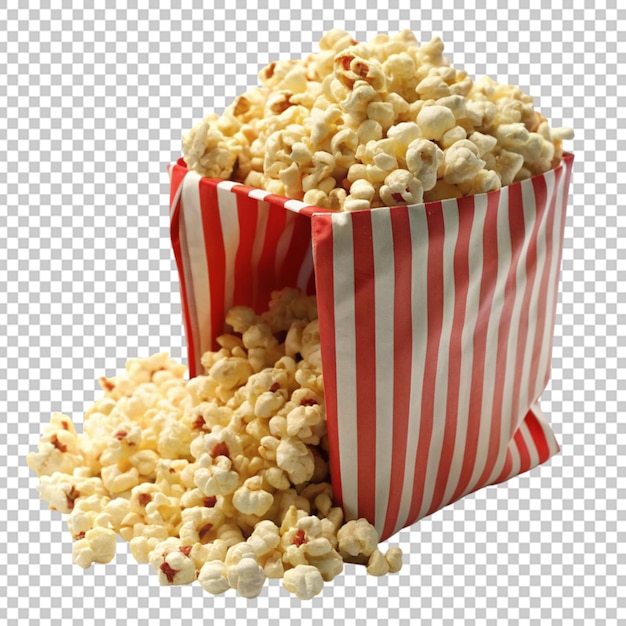 Cinema food popcorn in disposable bowl