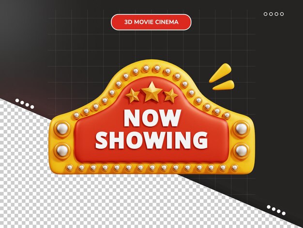 Cinema signboard 3d icon