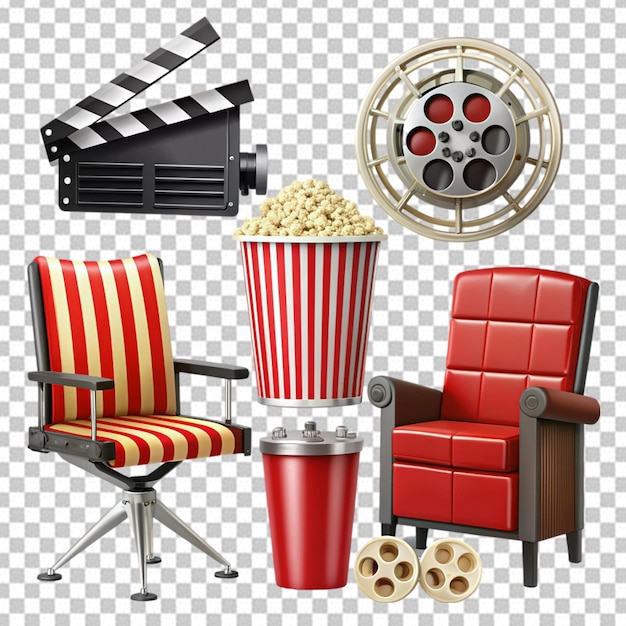 PSD cinema or theater elements set