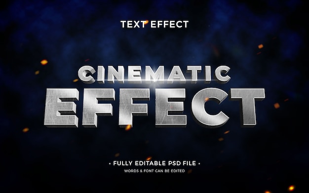 Cinematic text effect template