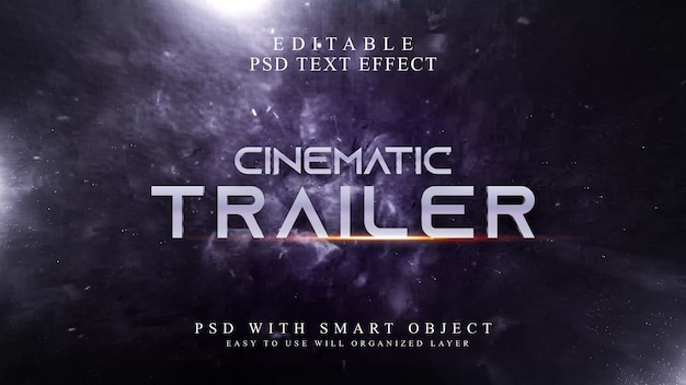 cinematic trailer title text effect