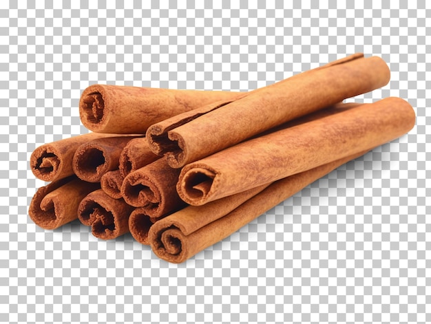 Cinnamon sticks isolated on transparent or white background png