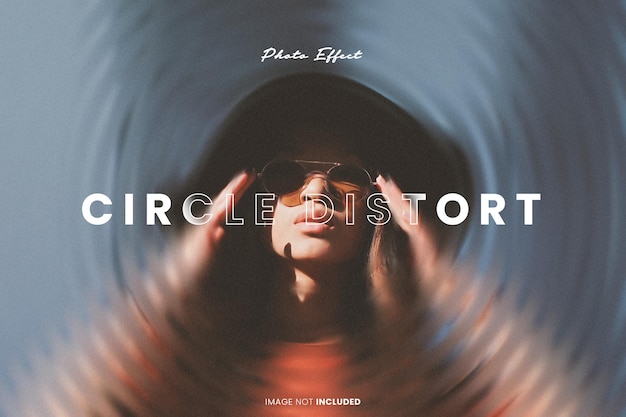 circle distort photo effect psd