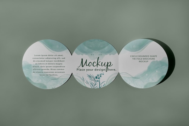 Circle flyer design mockup