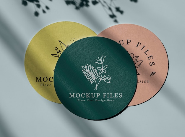 Circle flyer design mockup