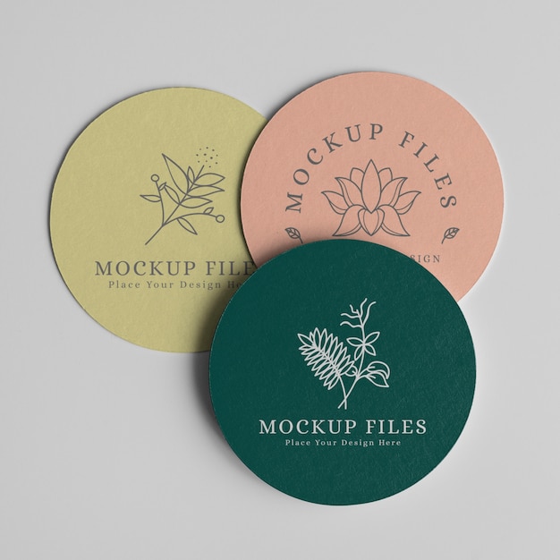 Circle flyer design mockup