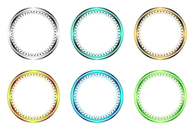 circle frame border Realistic round frame design