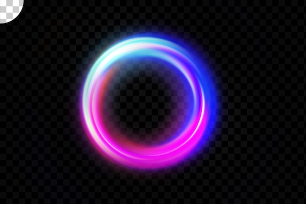 Circle light effect on transparent background