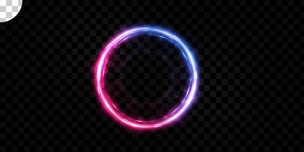 Circle light effect on transparent background