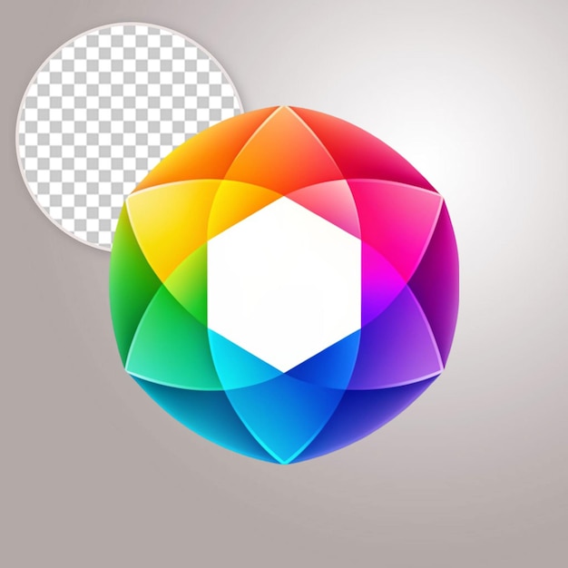 PSD circle logo a harmonious blend of colors on transparent background