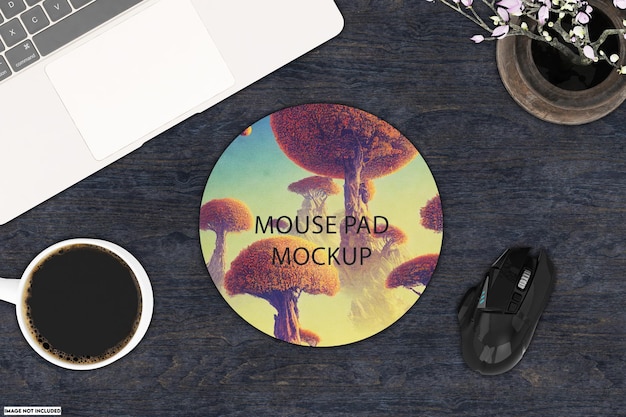 Circle Mouse Pad Mockup