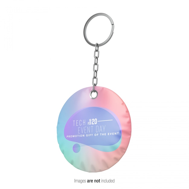 Circle promotion pillow keychain