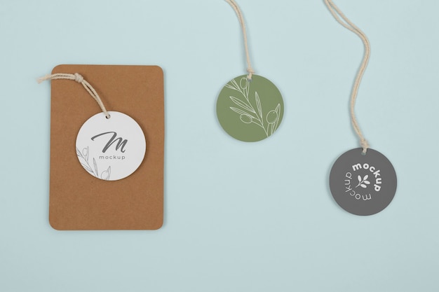 Circle shaped tag price mockup