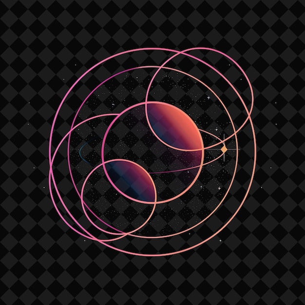 PSD a circle with a pink and orange circle on the bottom