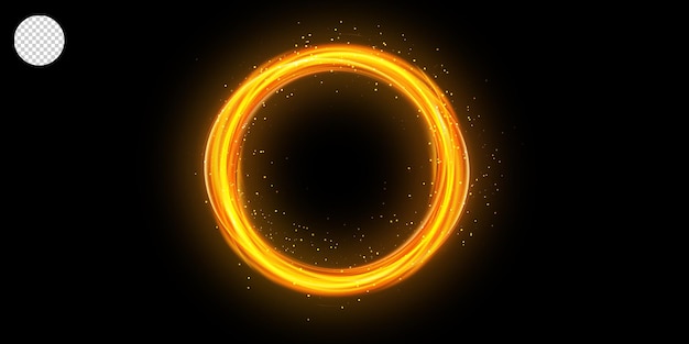 Circular lens flare transparent light effect