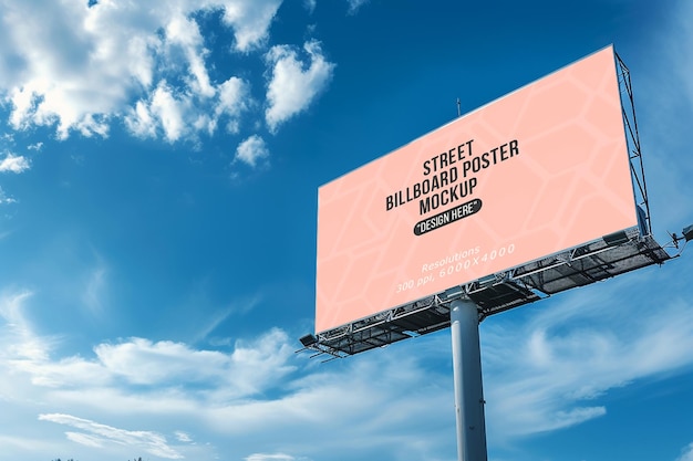 Circular Outdoor billboard mockup commercial advertisement templateir