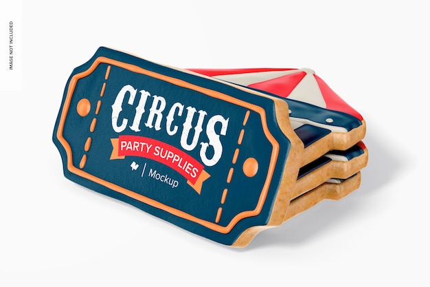 Circus Party Cookies Mockup Stacked