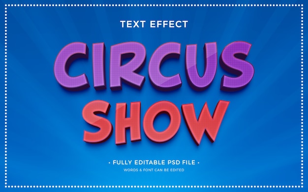 Circus show text effect