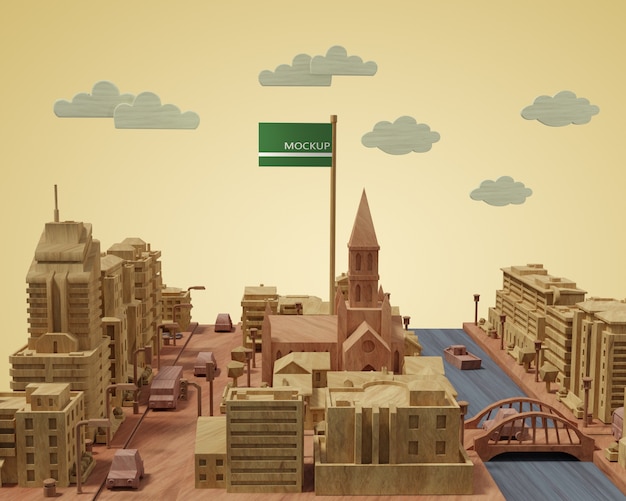 Cities world day 3d buildings model