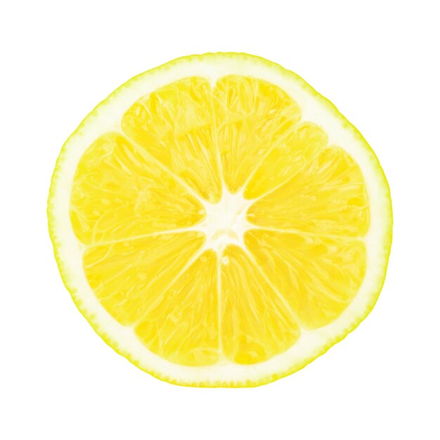 PSD citrus lemon with half isolated