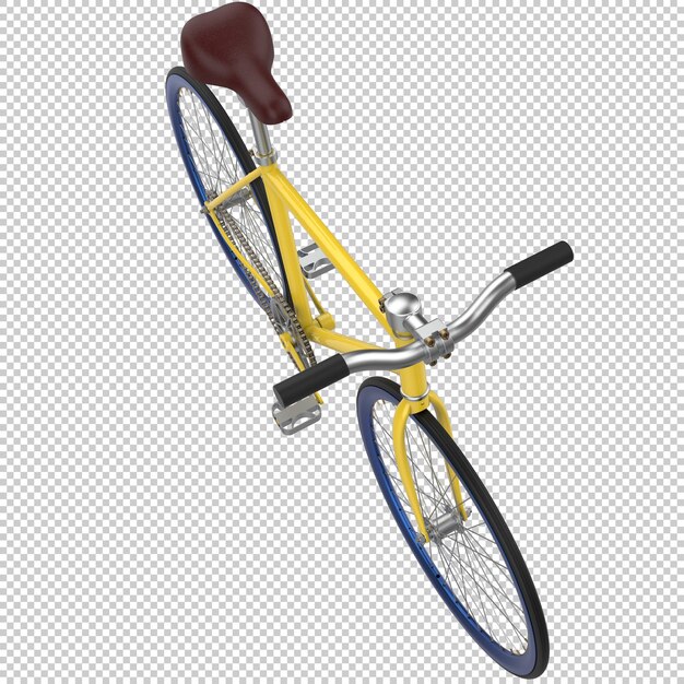 City bike car on transparent background 3d rendering illustration