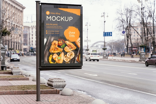 City food billboard mock-up