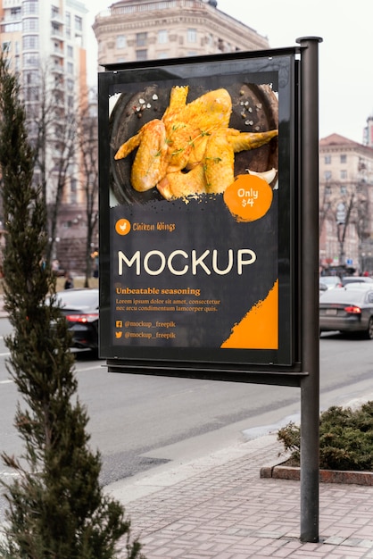 City food billboard mock-up