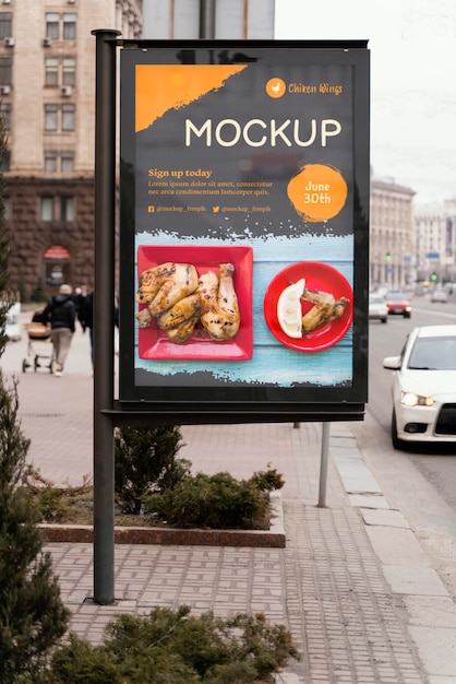 City food billboard mock-up