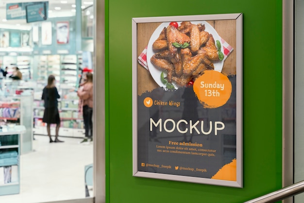 City food billboard mock-up