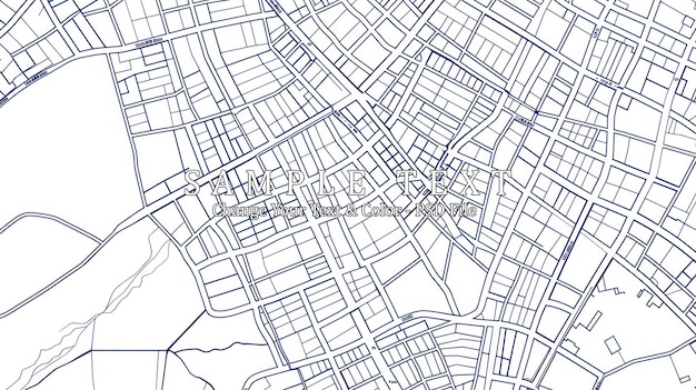 PSD city map a detailed view of streets and blocks