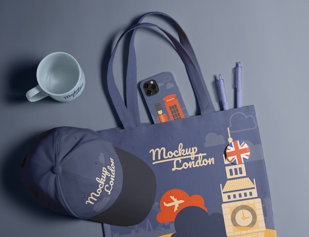 City merchandising product mockup