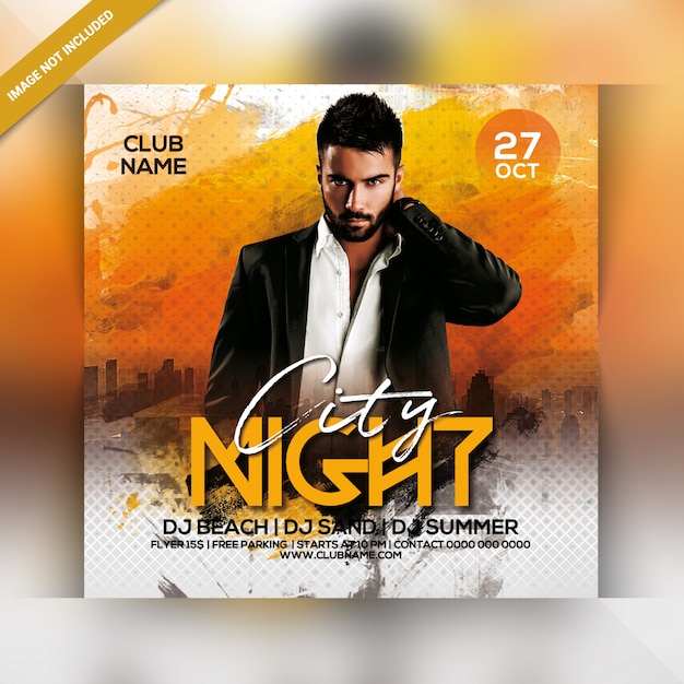 City night party flyer