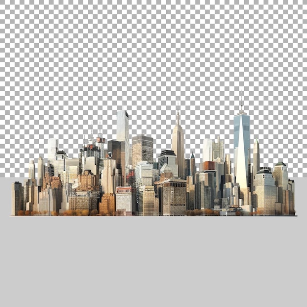 City Skyscrapers on Transparent background Ai Generated