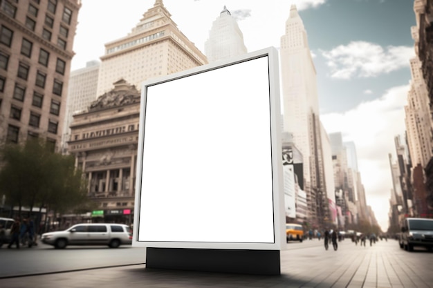 City square vintage verticle billboard mockup, verticle billboard mockup PSD